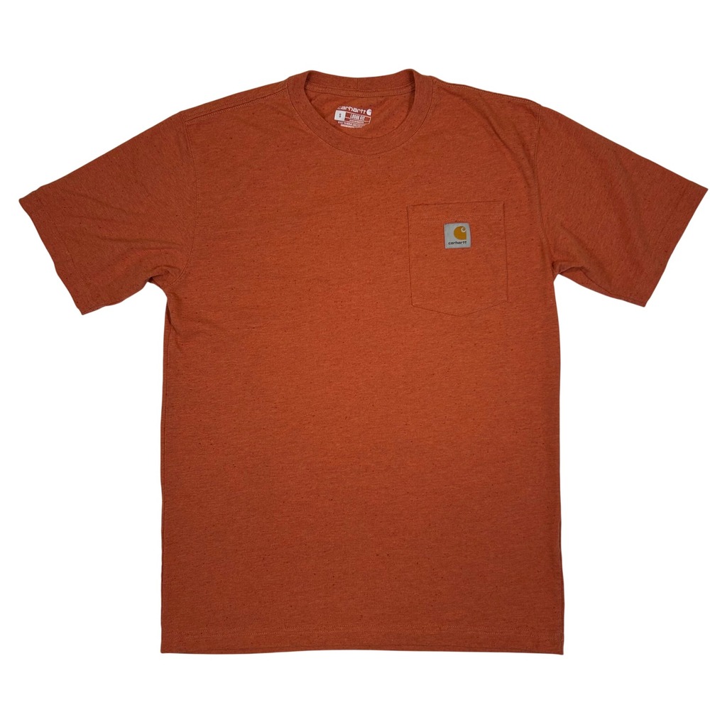 Carhartt Mens Loose Fit K87-M Pocket T-Shirt Burnt Orange Heather Small
